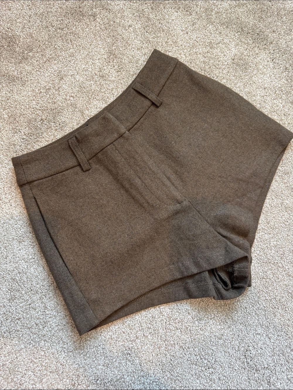 Line and Dot Dockers Micro High-Rise Women's Brown Tailored Shorts